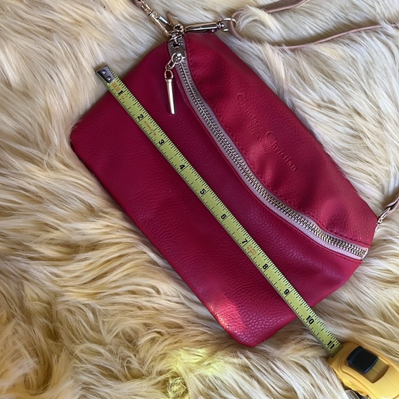 CANDACE CHRISTIAN Napa Valley NWT red leather convertible Crossbody/wristlet bag - Picture 5 of 10